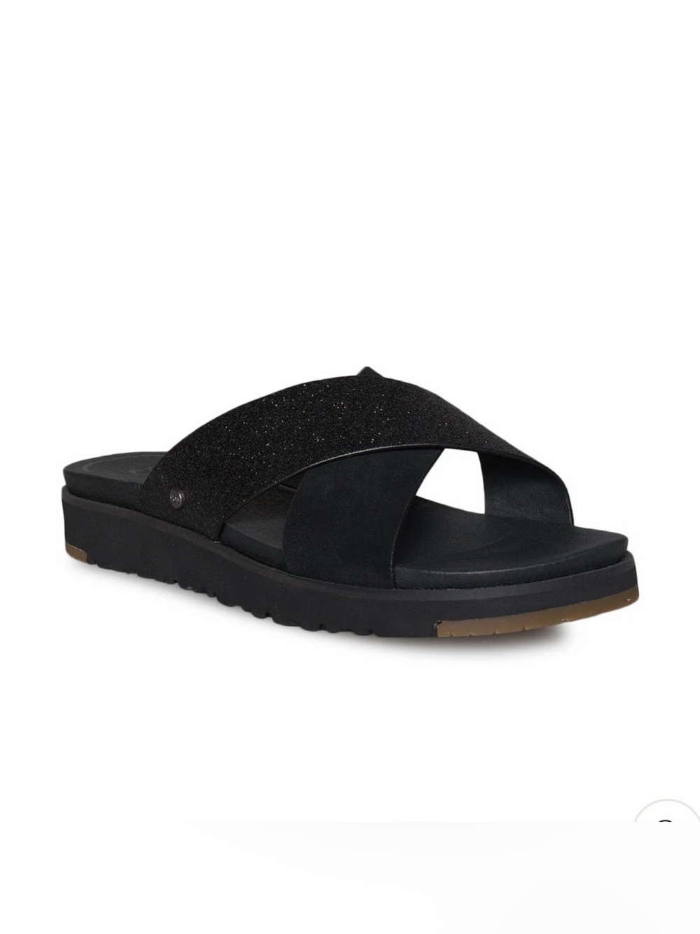 UGG KARI GLITTER BLACK FLIP FLOPS - WOMEN'S Size: 9.5